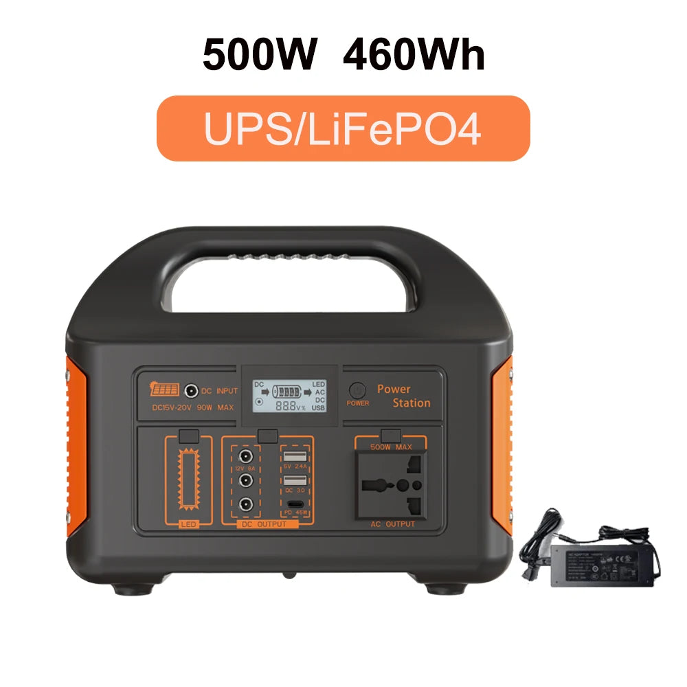 GaiaRay Portable Power Station 460Wh Solar Generator 110V