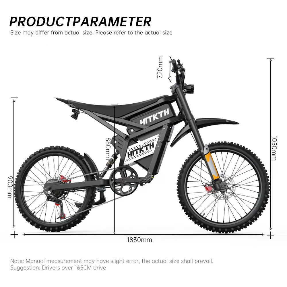 Electric Mountain E Bike for Adults Dual Battery 2900W 52V
