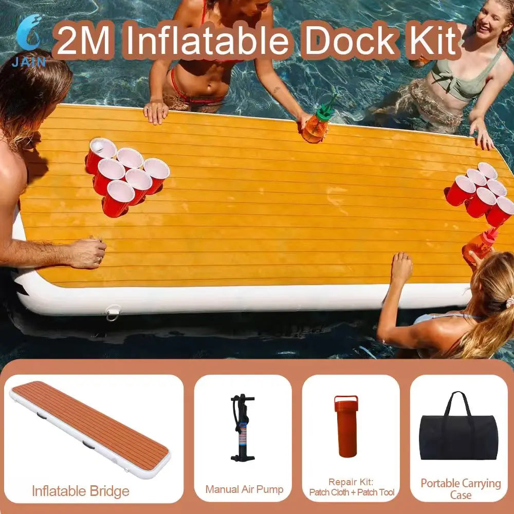Floating Dock With Carry Bag Inflatable Platform Gangway For Boats