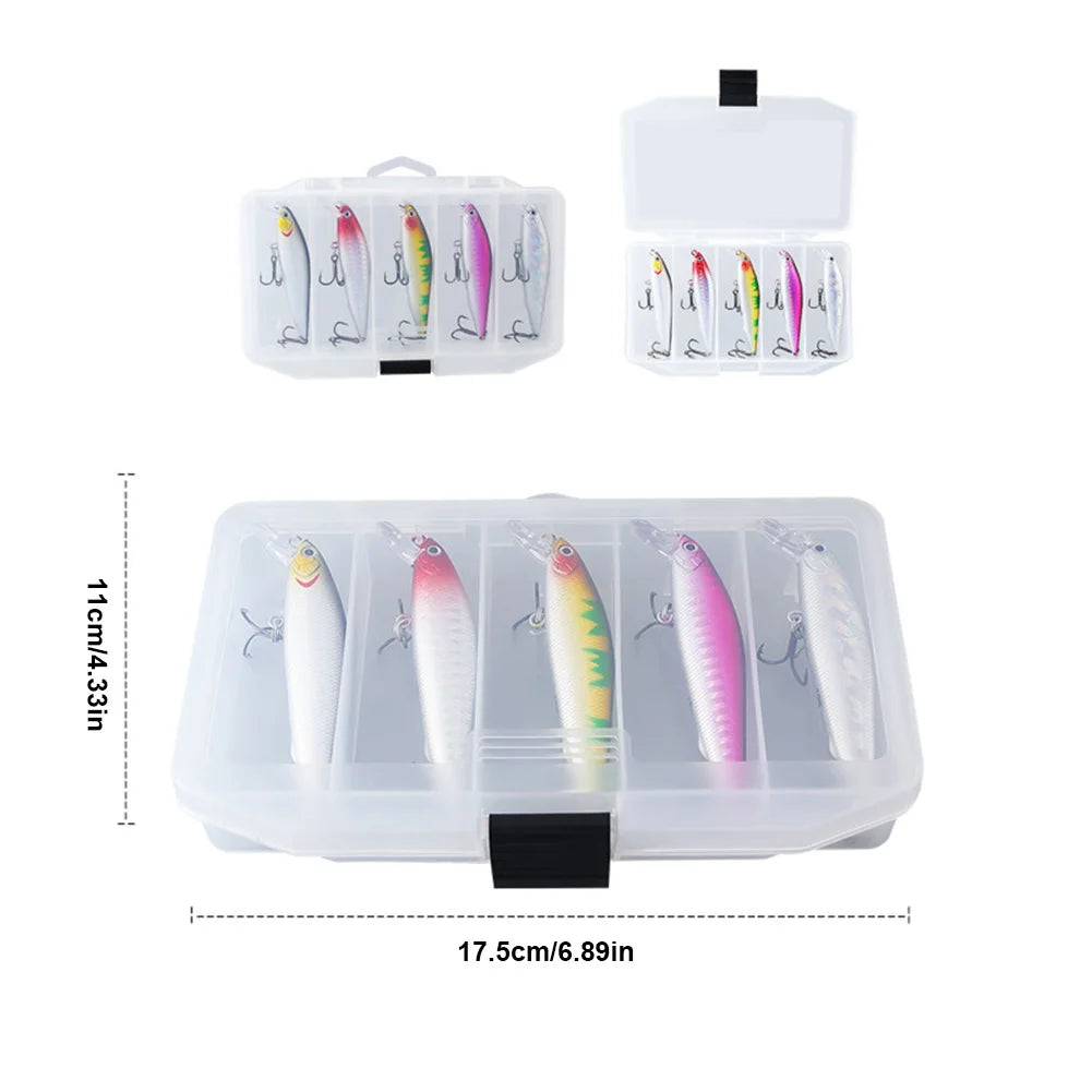 Alloet 5pc Fishing Lures Swimbaits for Trout Bass Carp