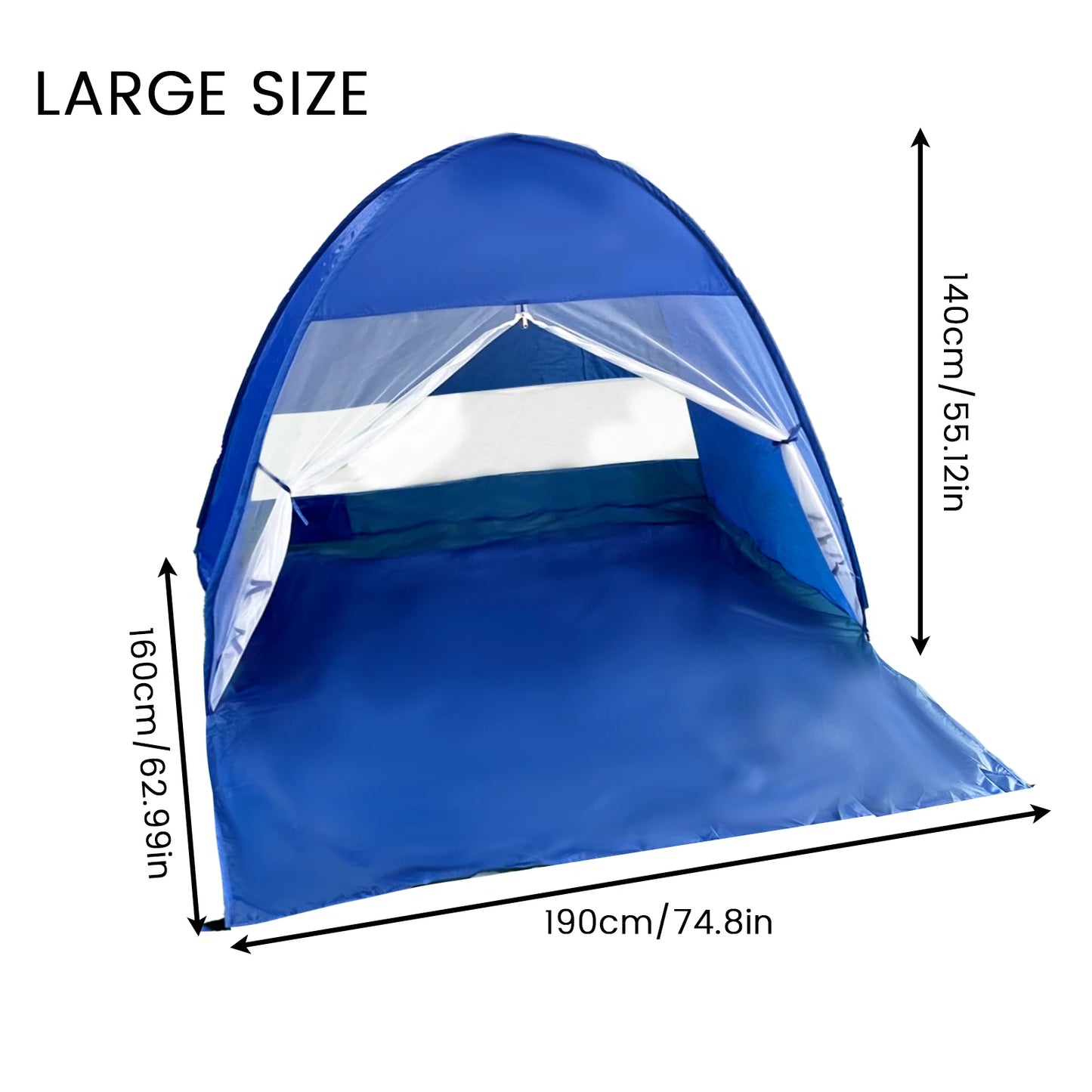 Pakicetus Pop Up Beach Tent Auto Opening Portable Camping