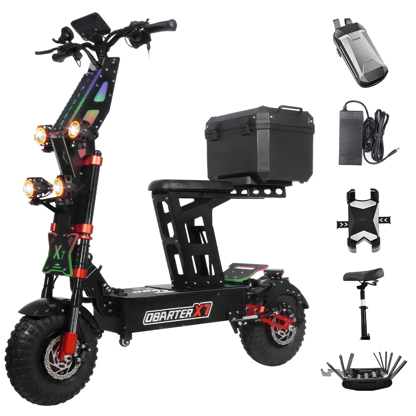 Obarter X7 Dual Motor Off Road Electric Scooter 60V40Ah
