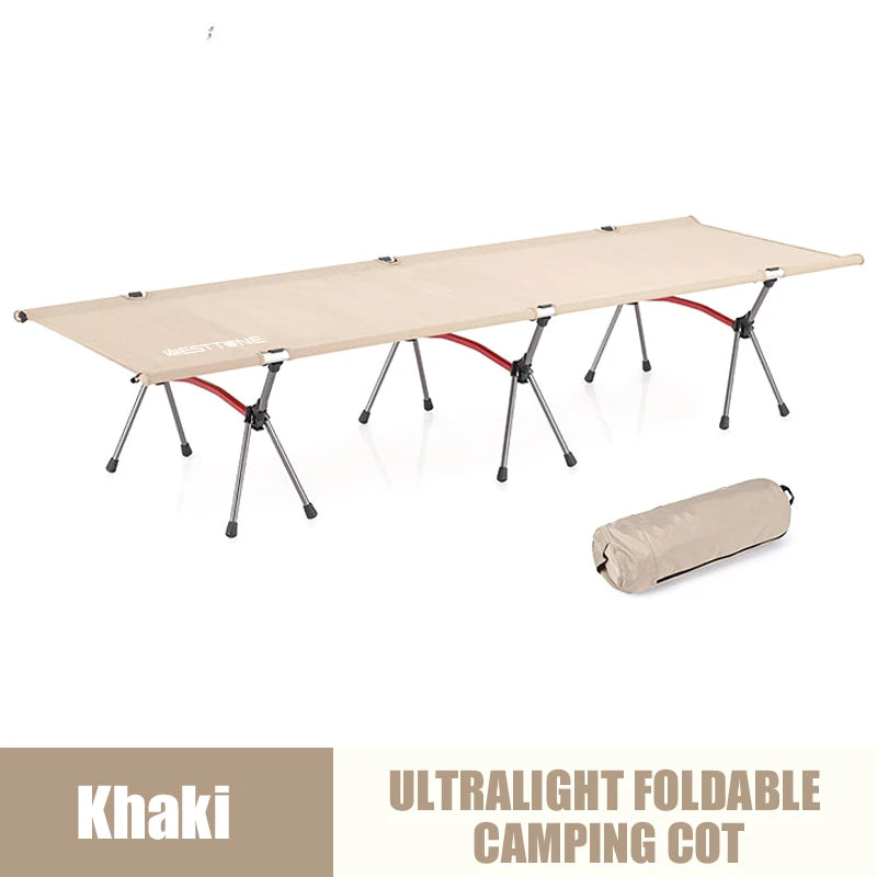 West Tune Camping Cot With Leg Extenders Ultralight Aluminum Bed