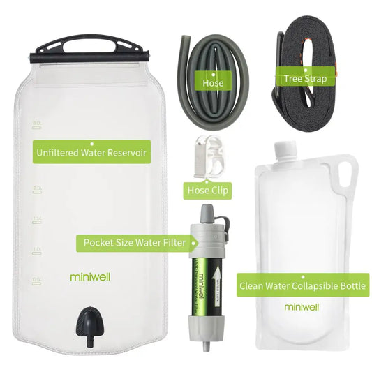 Miniwell Water Purifier Straw Filter Portable Gravity System