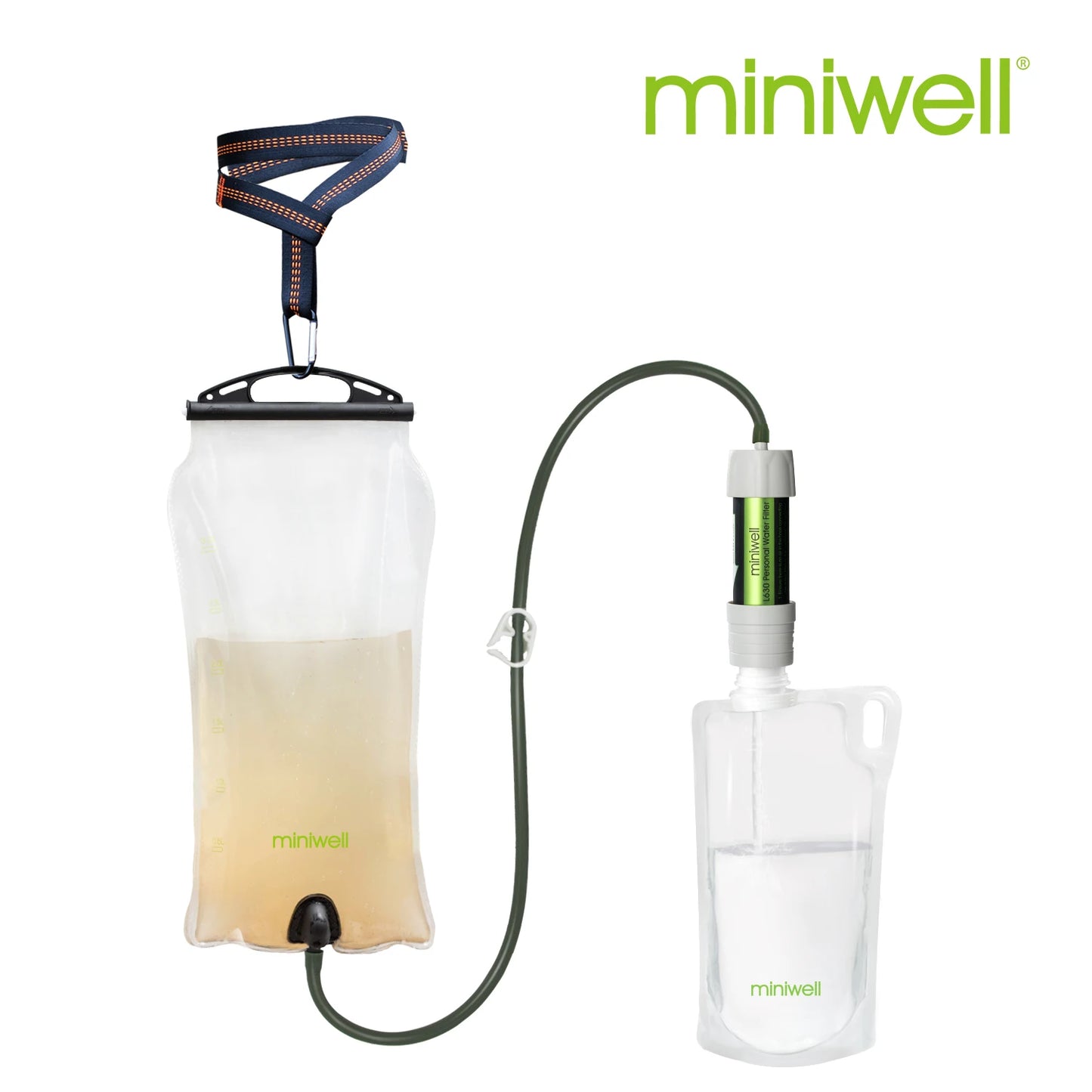 Miniwell Water Purifier Straw Filter Portable Gravity System