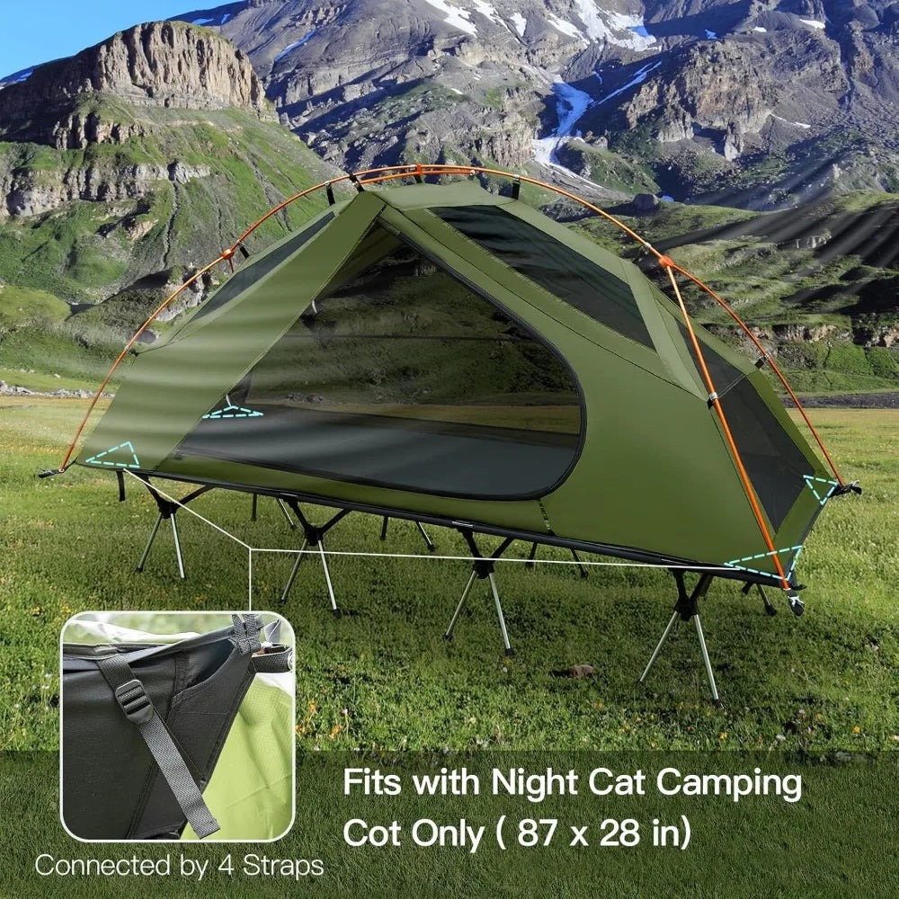 Camping Cot Tent Waterproof Off-Ground Portable Easy Setup