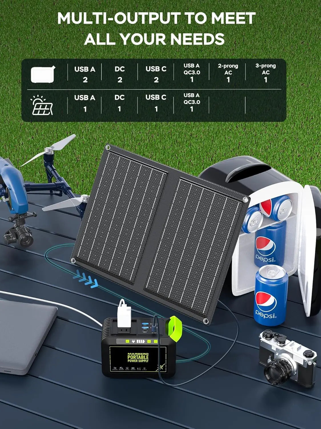 88.8Wh Solar Generator With 21W Panel Portable Power Station