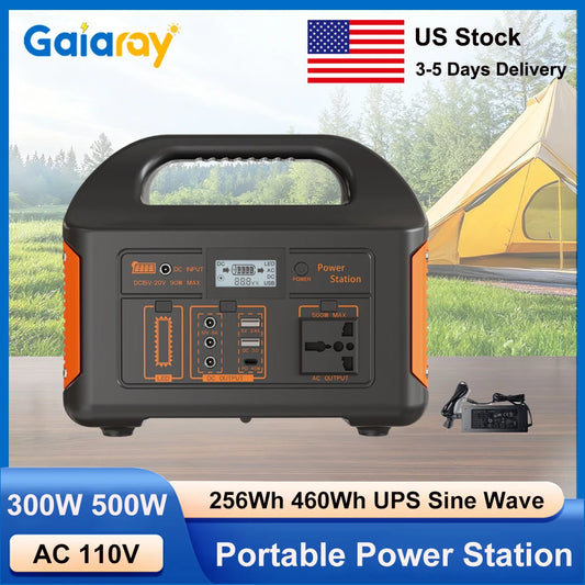 GaiaRay Portable Power Station 460Wh Solar Generator 110V