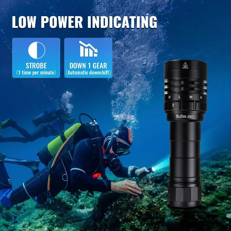 Sofirn SD05 Scuba Diving Flashlight XHP50.2 3000lm Magnetic Switch