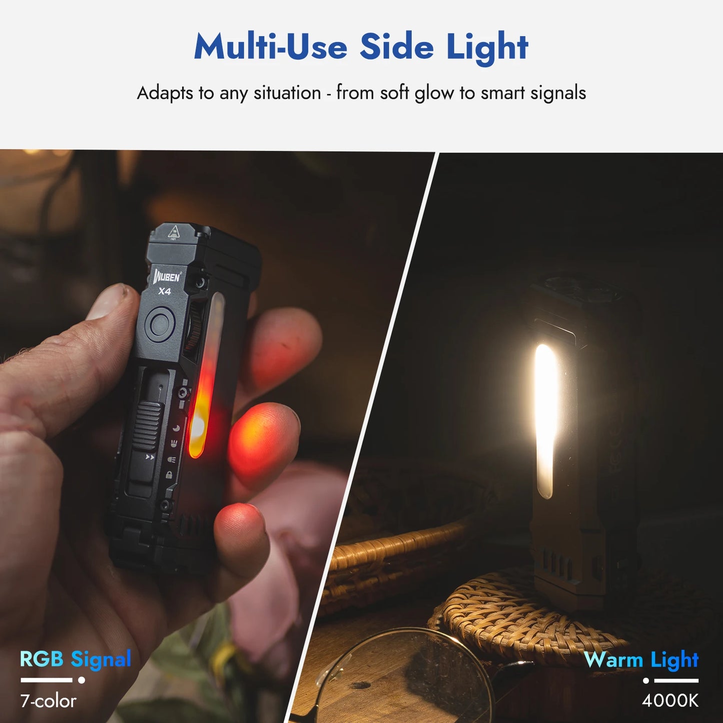 WUBEN X4 EDC Flashlight 1600 Lumen IP68 Rechargeable Pocket Light