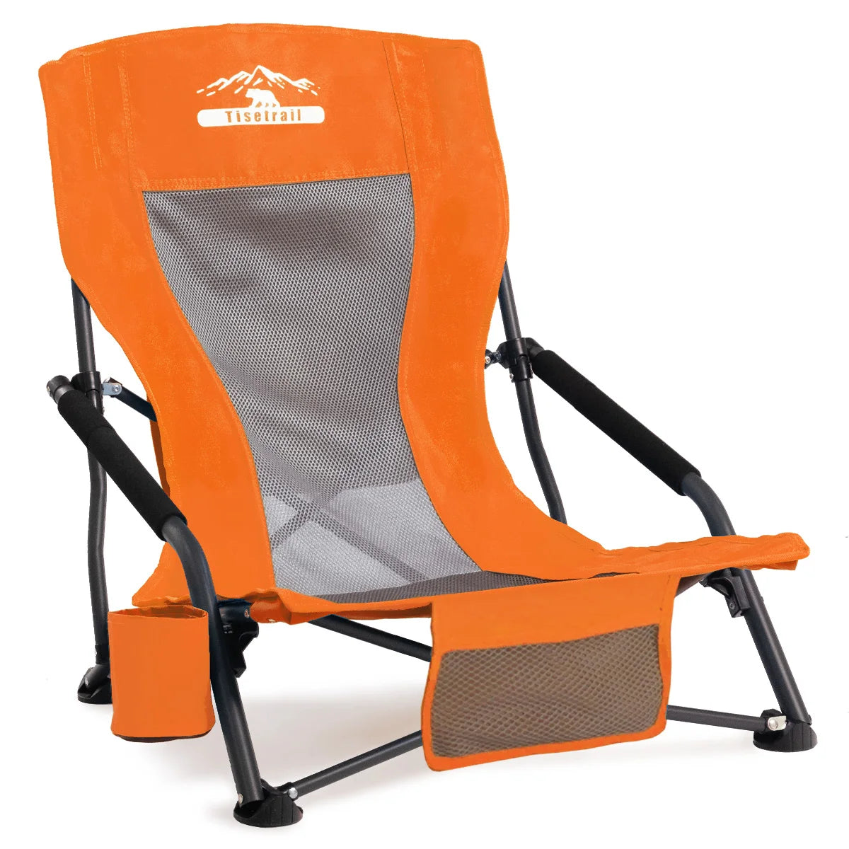Tisetrail Beach Chair With Cup Holder Folding Sling Chair
