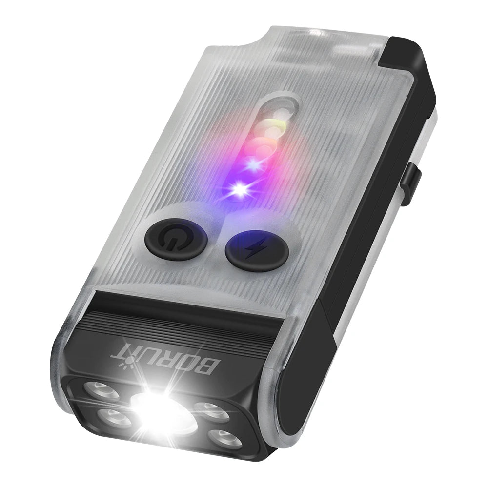 BORUIT V30 UV LED Flashlight Type C Rechargeable Power Bank