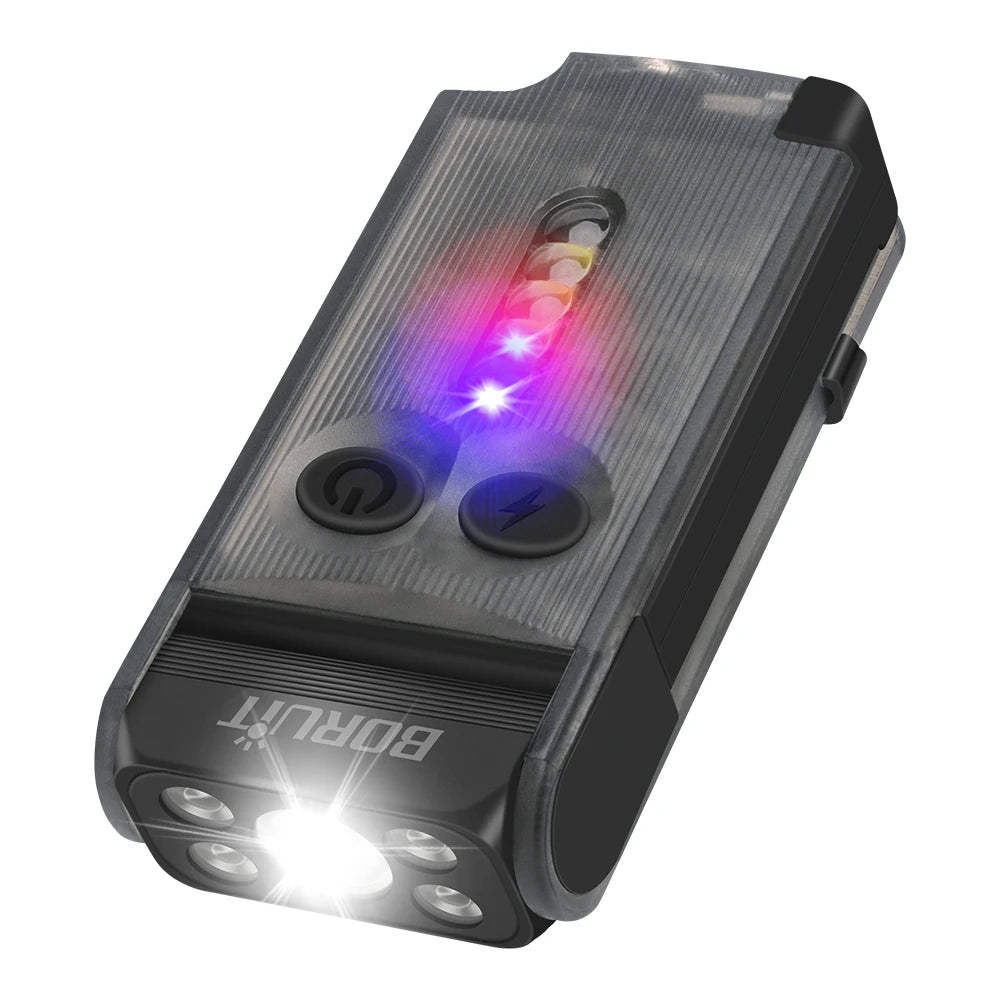 BORUIT V30 UV LED Flashlight Type C Rechargeable Power Bank