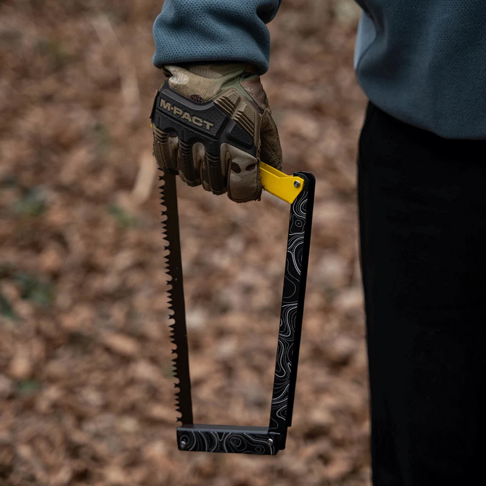 Folding Saw With Storage Bag Aluminum Alloy Camping Hand Saw