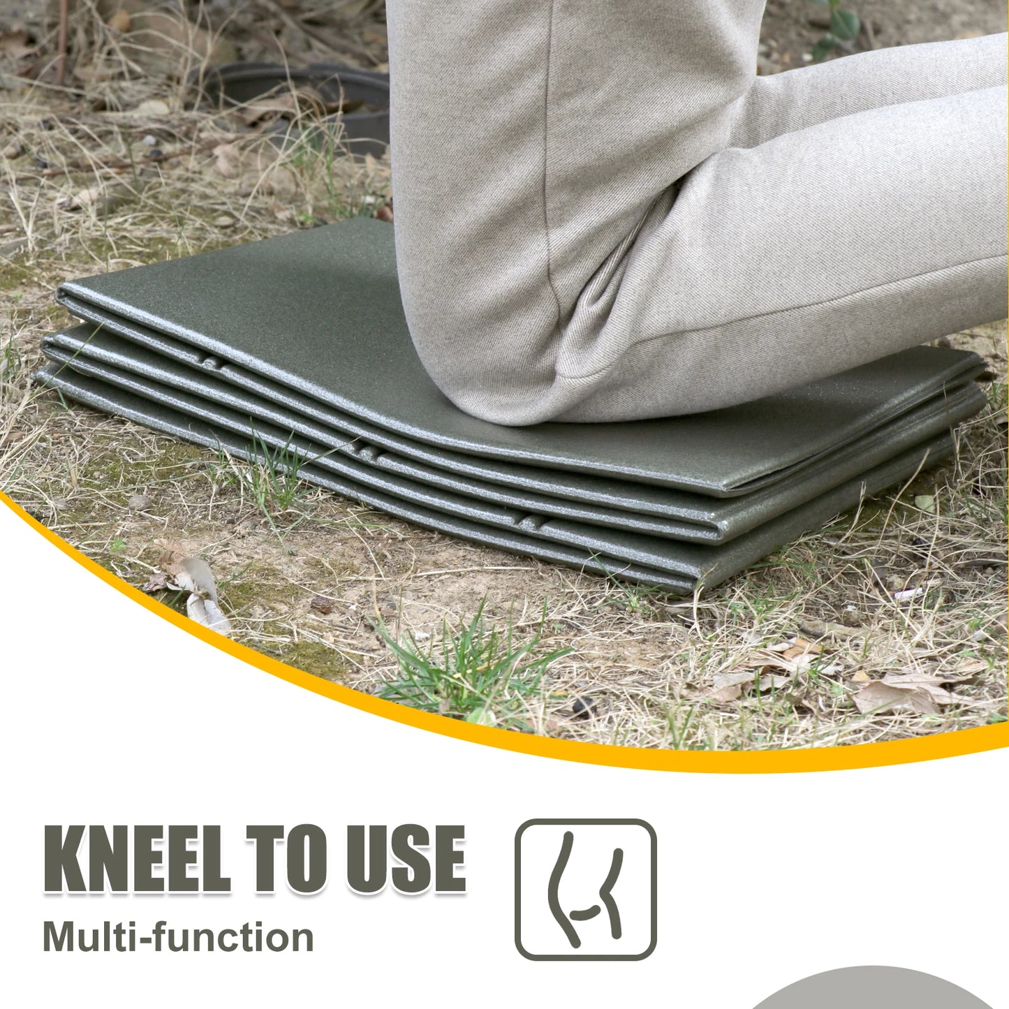 NONECN Tactical Foldable Sleeping Mat Waterproof Kneeling Pad Outdoors