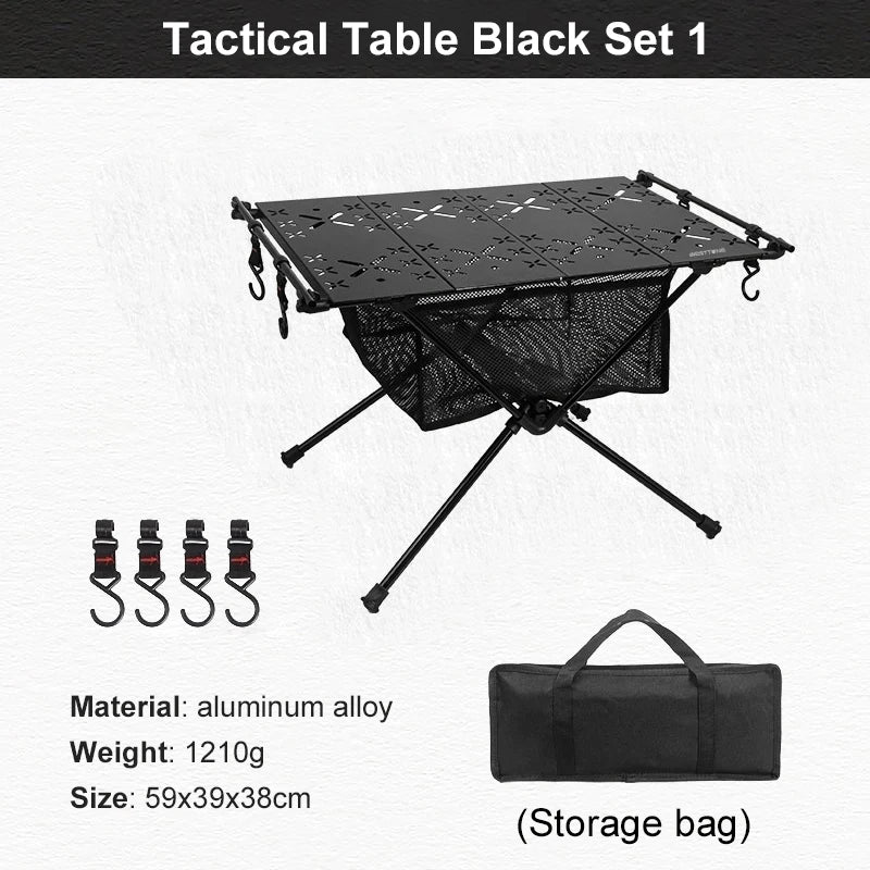 WESTTUNE Folding Camping Table Aluminum Lightweight Portable Outdoor Mesh Bag