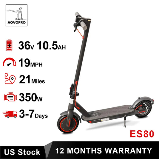 AOVOPRO ES80 350W Electric Scooter 19mph Foldable