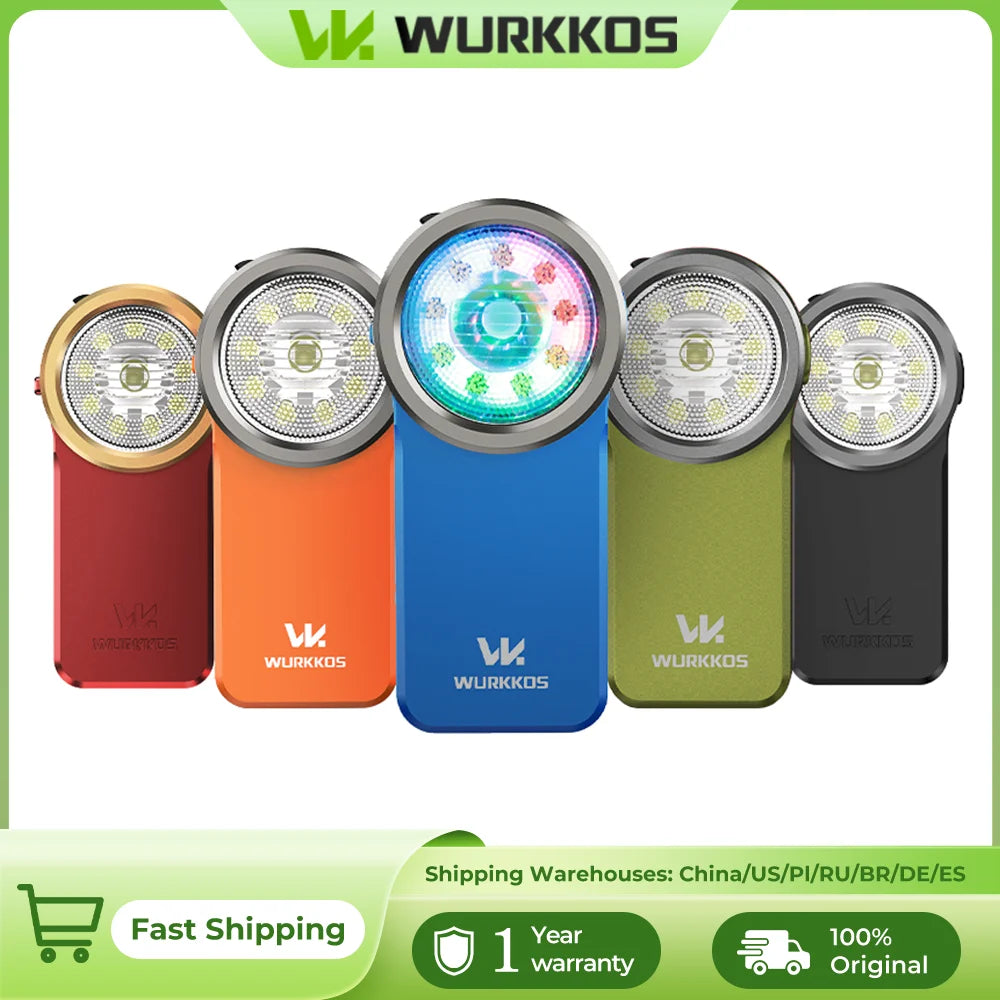 Wurkkos HD03 USB C Rechargeable Mini Clip Light RGB Magnet