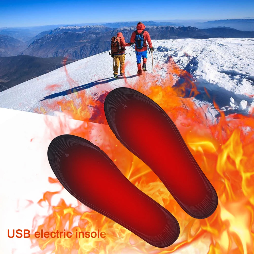 Unisex USB Electric Heated Insoles With Adjustable Temperature Foot Warmer