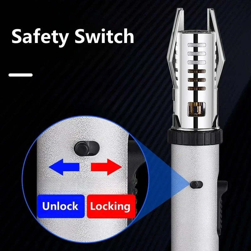 AEDG Metal Windproof Torch Lighter Butane Gas BBQ Welding Tool