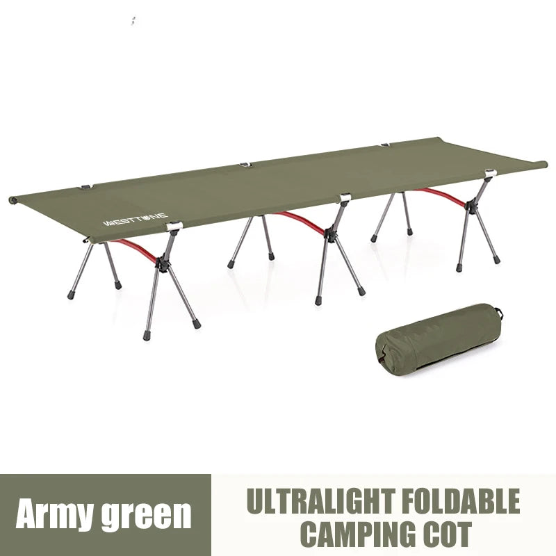 West Tune Camping Cot With Leg Extenders Ultralight Aluminum Bed