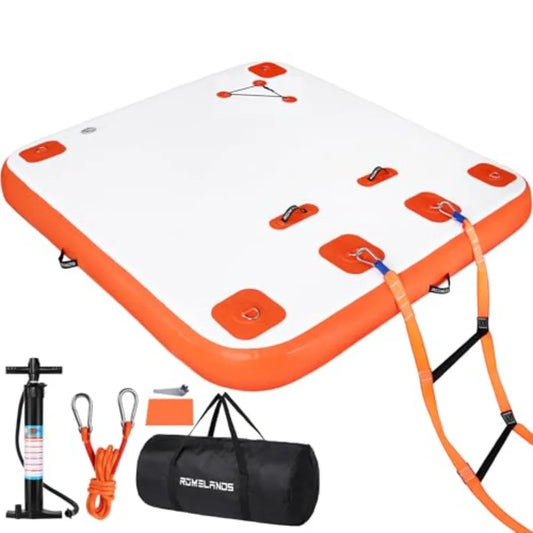 OLOEY Inflatable Floating Dock Swim Platform For Lake Pool Beach