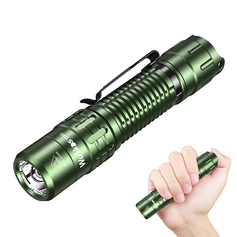 Wurkkos TD02 Tactical Flashlight 2000 Lumen USB Type C Rechargeable