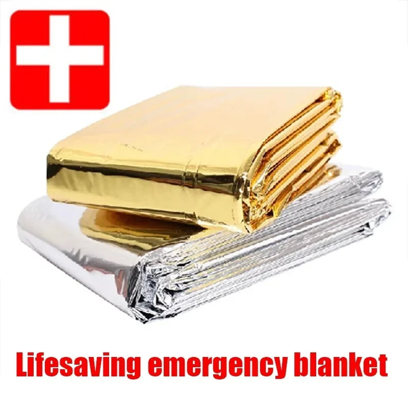 Emergency Thermal Blanket Survival Blanket Waterproof Windproof First Aid