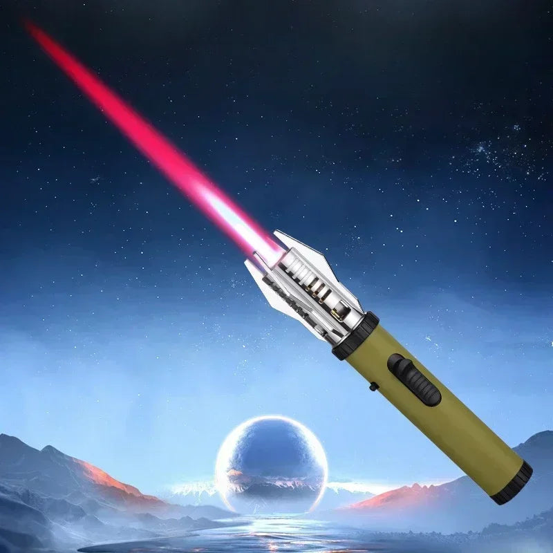 AEDG Metal Windproof Torch Lighter Butane Gas BBQ Welding Tool