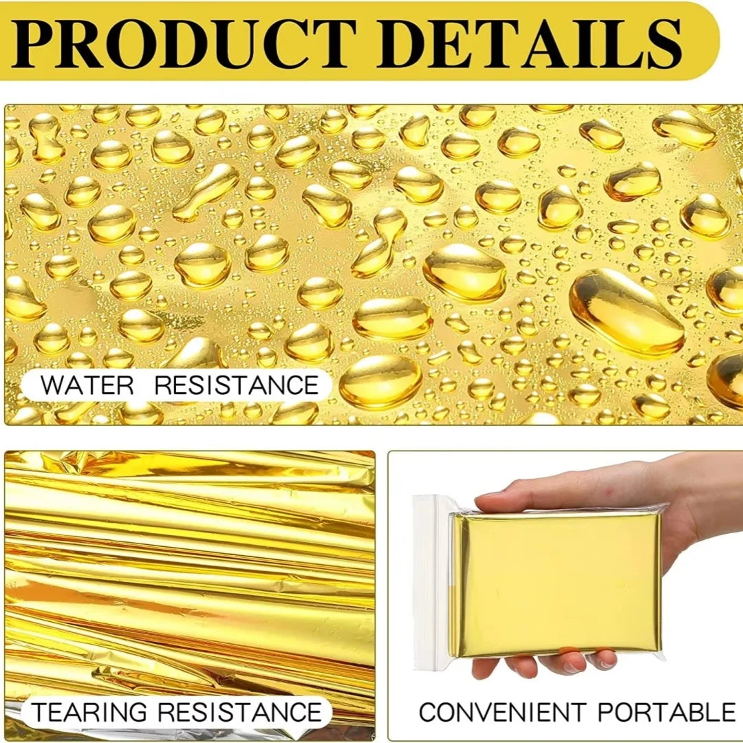 Emergency Thermal Blanket Survival Blanket Waterproof Windproof First Aid