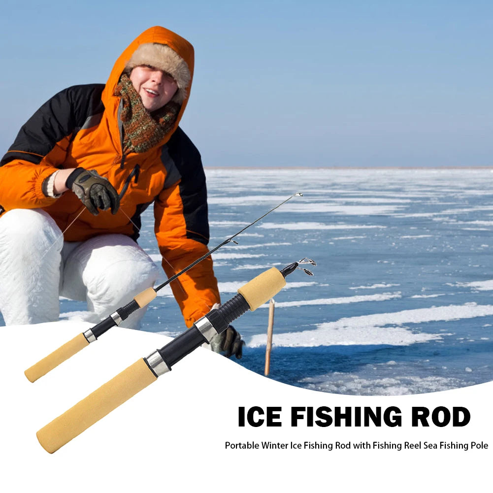 Shunmaii Fishing Rod Combo Spinning Reel For Ice Fishing Portable