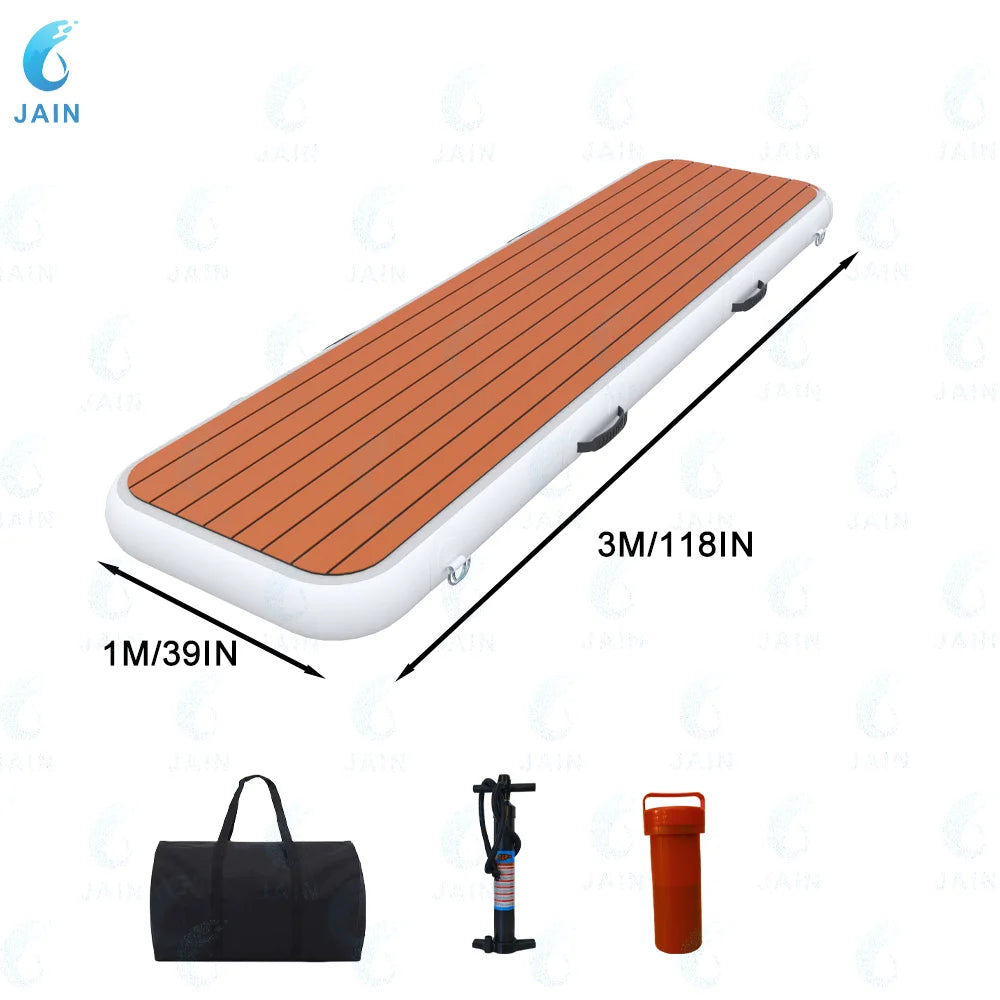 Floating Dock With Carry Bag Inflatable Platform Gangway For Boats