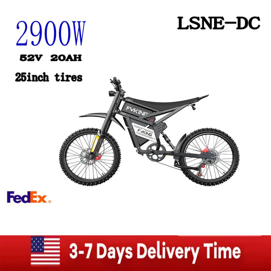 Electric Mountain E Bike for Adults Dual Battery 2900W 52V