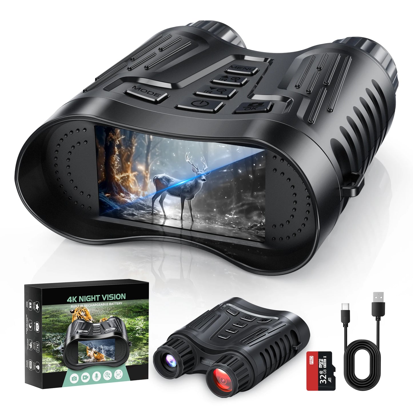 Letcmoi Night Vision 4K UHD Infrared Telescope Binocular 8X Zoom