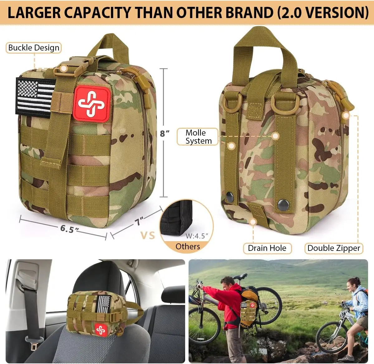 Emergency Survival Kit With Molle Bag And Tent For Outdoor Adventure