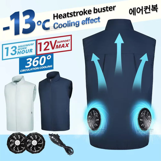 Cooling Vest Ice Fan Wearable Air Conditioner for Outdoors