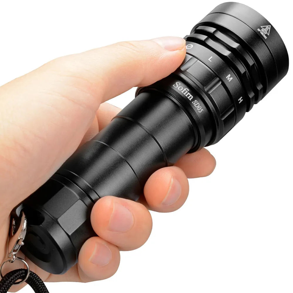 Sofirn SD05 Scuba Diving Flashlight XHP50.2 3000lm Magnetic Switch