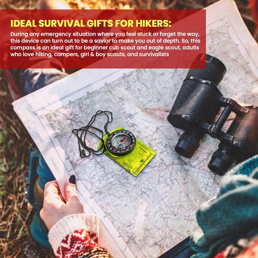 Waterproof Camping Compass for Hiking and Outdoor Navigation