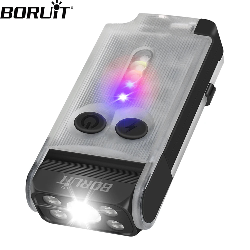 BORUIT V30 UV LED Flashlight Type C Rechargeable Power Bank