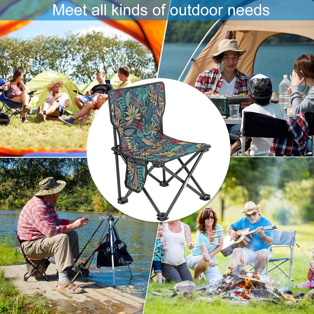 Shunmaii Portable Folding Camping Chair for Hiking Fishing Garden