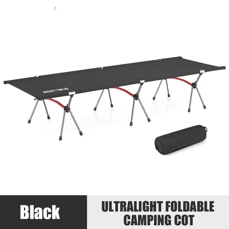 West Tune Camping Cot With Leg Extenders Ultralight Aluminum Bed