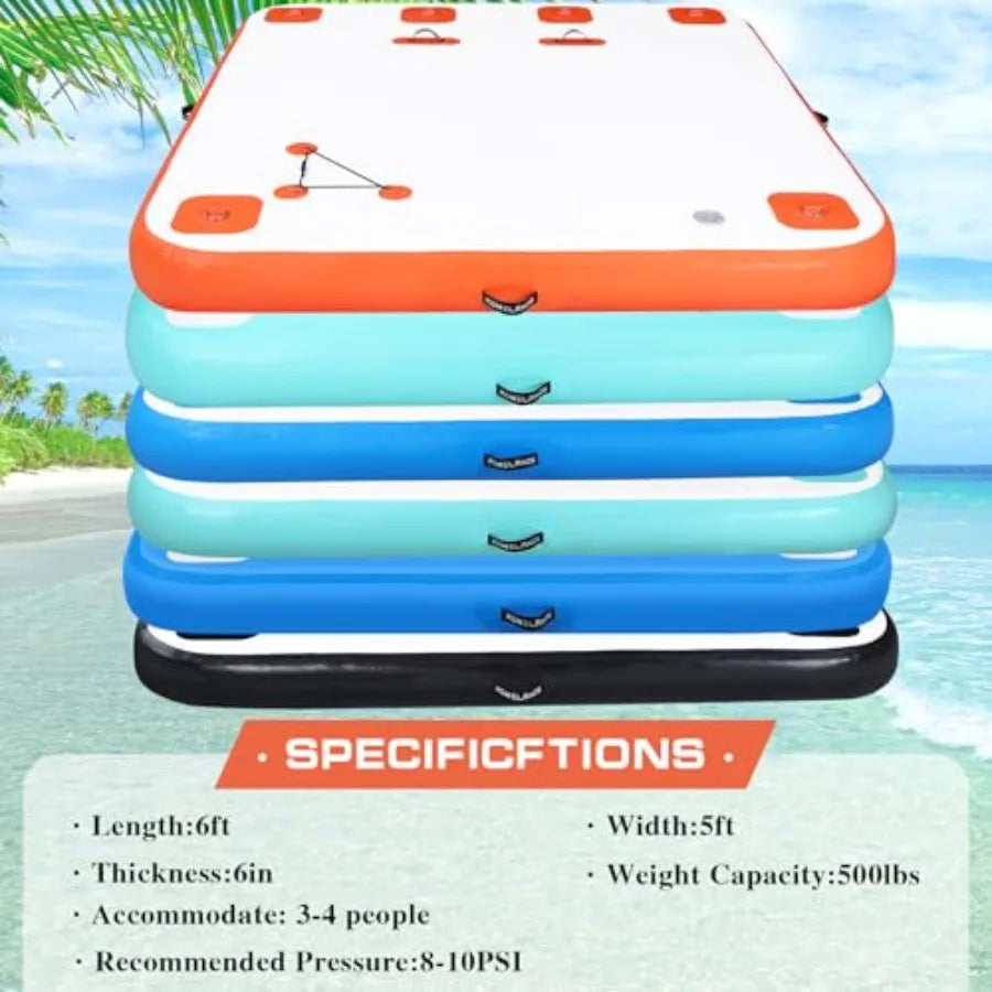 OLOEY Inflatable Floating Dock Swim Platform For Lake Pool Beach