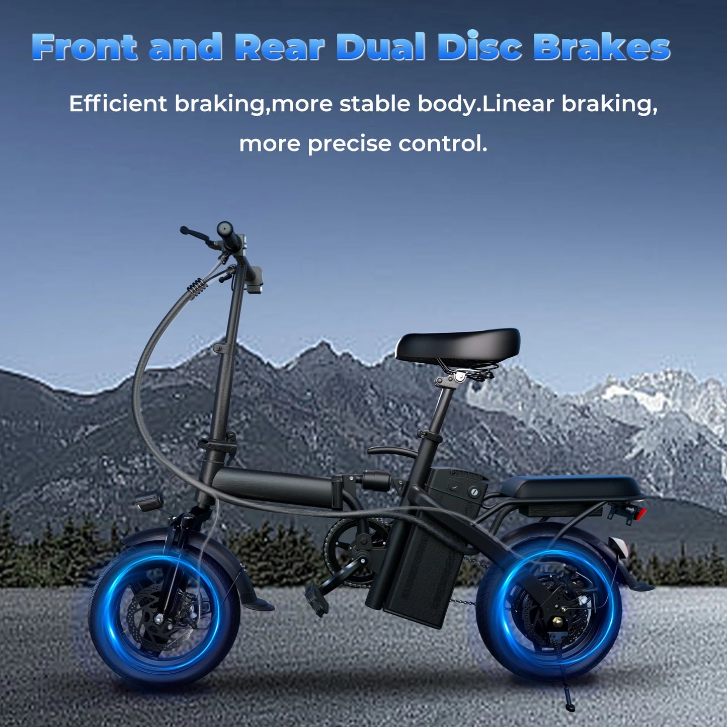 LELEKUAI 500W Adult Folding Electric Bike With Removable 48V Battery