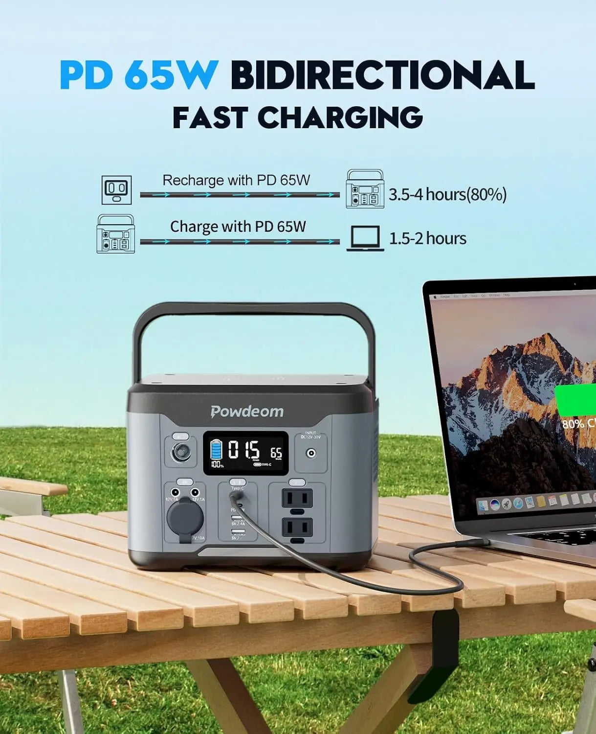 300W Portable Power Station With AC Outlet Solar Generator