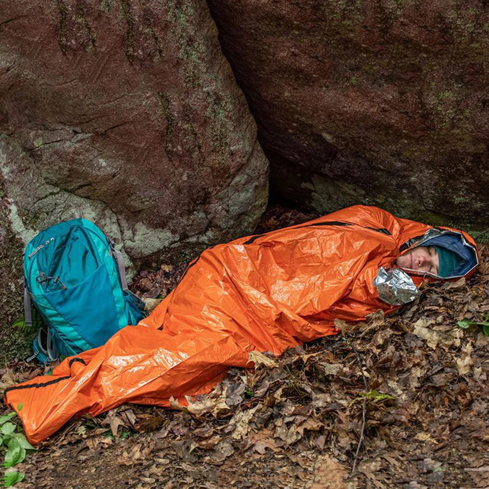 MOJOYCE Portable Survival Blanket Bivy Sack Thermal Sleeping Bag