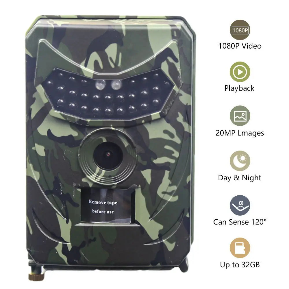 Tensdarcam Trail Camera 12MP Hunting Wildlife Detector HD Night Vision