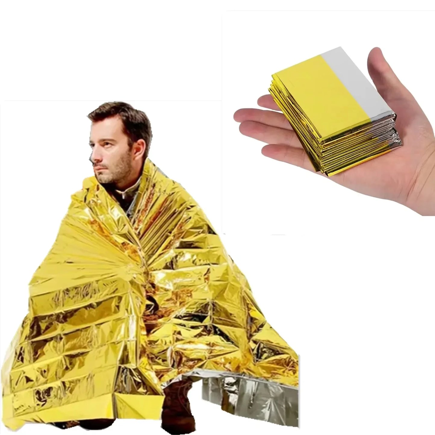 Emergency Thermal Blanket Survival Blanket Waterproof Windproof First Aid