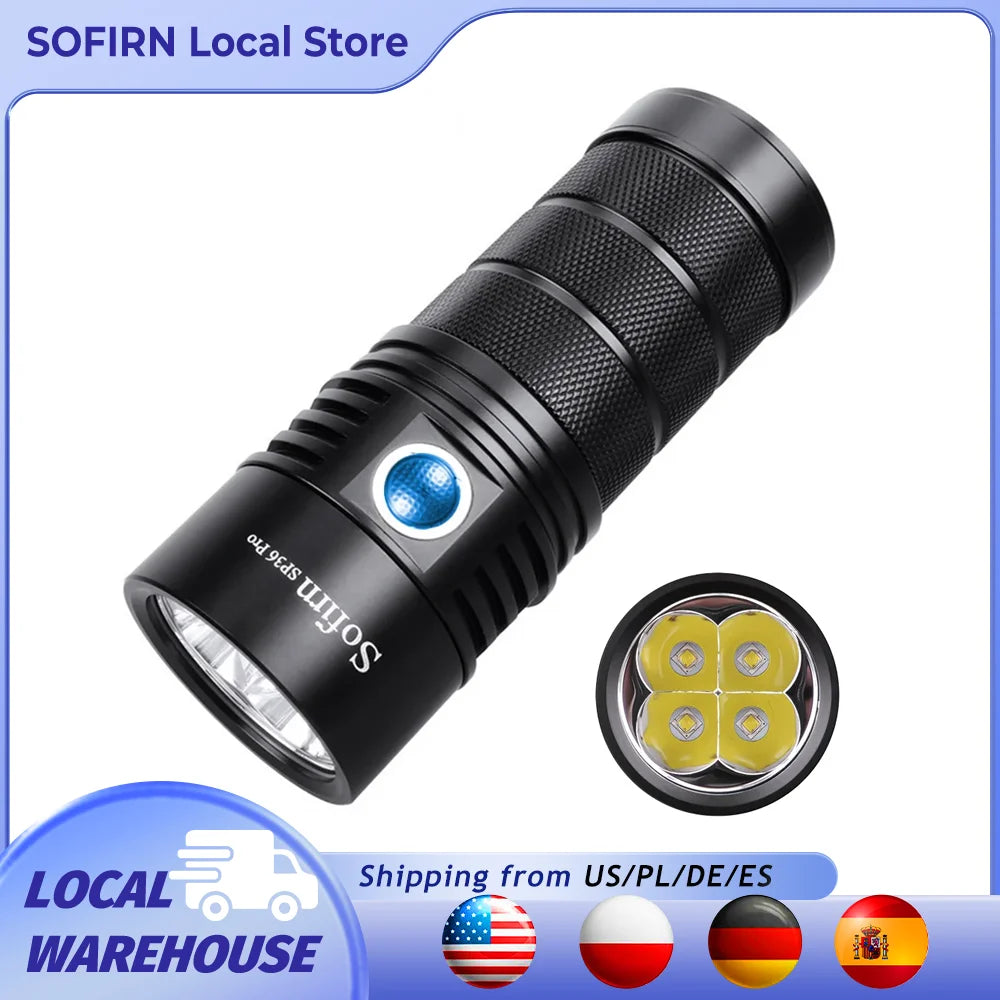 Sofirn SP36 Pro 8000lm LED Flashlight USB C Rechargeable