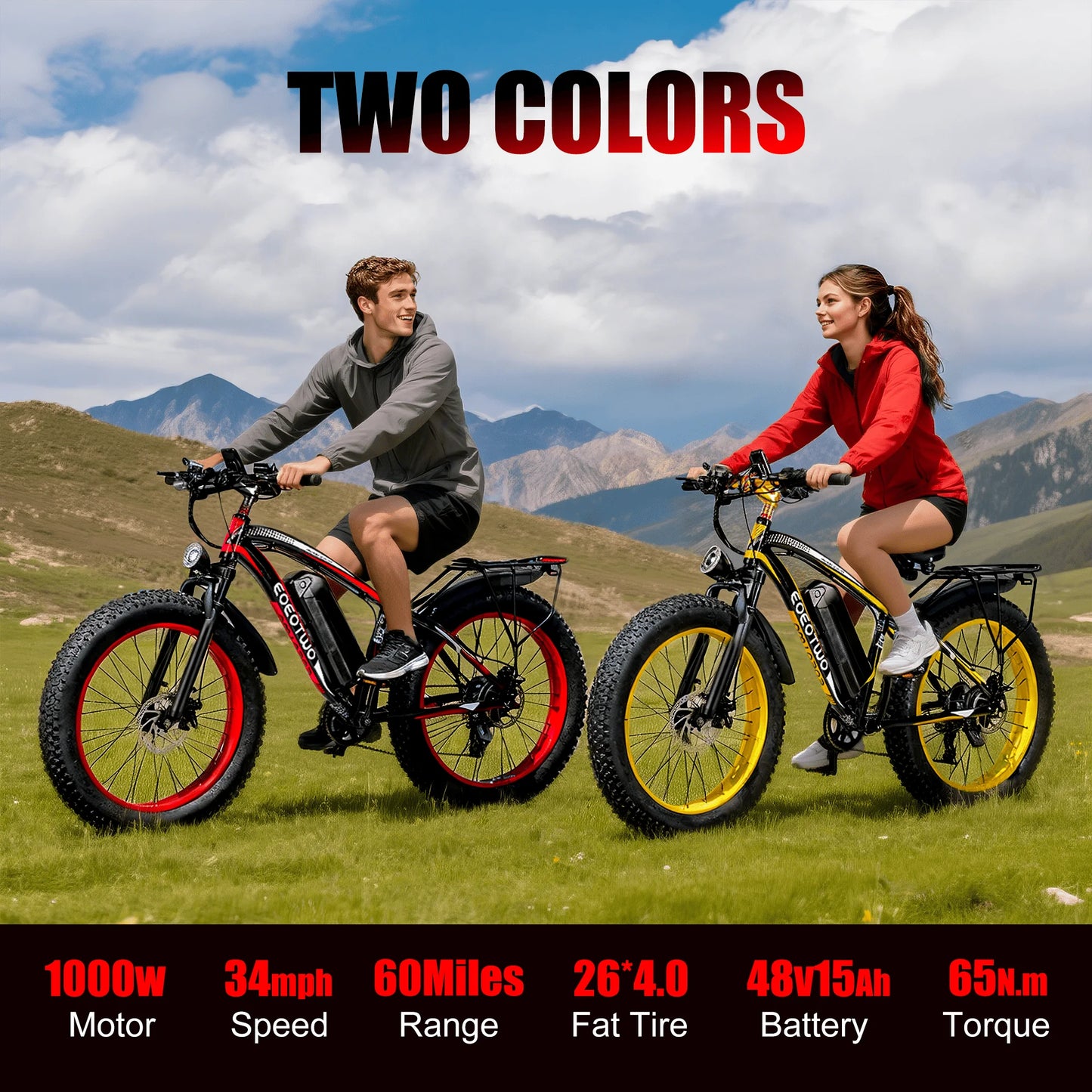 EOEOTWOC E01 Electric Bike 1500W Peak Motor 34MPH Performance