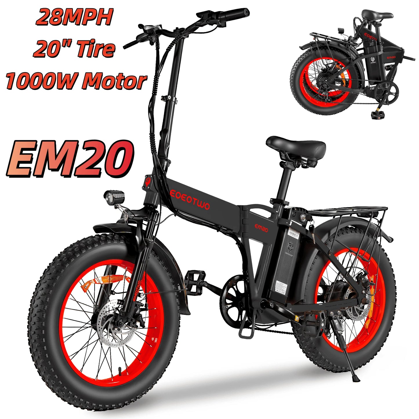 EOEOTWOC E01 Electric Bike 1500W Peak Motor 34MPH Performance